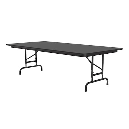 Correll CFA Adjustable Melamine Folding Tables 30x72 Black Granite CFA3672M-07